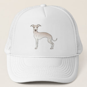 Crème Italiaanse Greyhound Lieve Cartoon Hond Trucker Pet