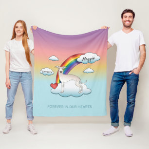 Crème Italiaanse Greyhound Lieve Hond Regenboog He Fleece Deken