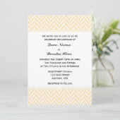 Crème Ivoire blanc Faire-part de mariage d'os de c (Debout devant)