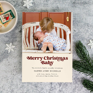Crème Joyeux Noël Baby Faire-part de naissance