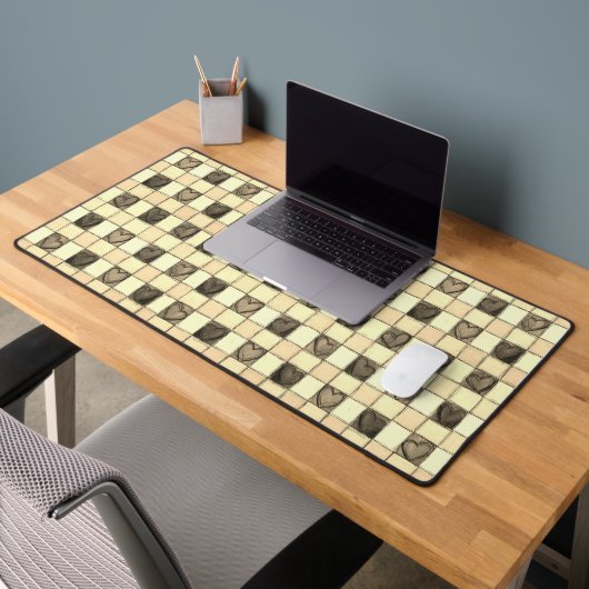 Crème kaki en vichy bureau Mat (Bureau 2)
