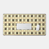 Crème kaki en vichy bureau Mat (Clavier et souris)