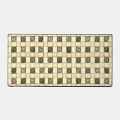 Crème kaki en vichy bureau Mat (Recto)