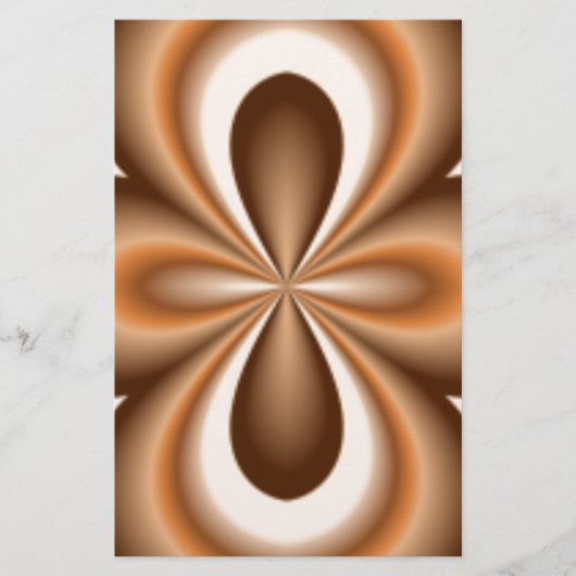 Crème Karamel Chocolade Patroon Briefpapier (Voorkant)