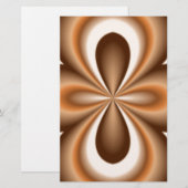 Crème Karamel Chocolade Patroon Briefpapier (Voorkant / Achterkant)