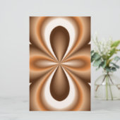 Crème Karamel Chocolade Patroon Briefpapier (Staand voorkant)
