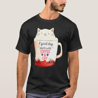 Crème Kat Kop Koffiemok Kat   Van Neko Koffiemok T-shirt