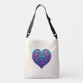 Crème Keltisch Hart Crossbody Tas (Achterkant)