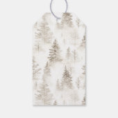 Crème Kerstbomen Cadeaulabel (Achterkant)