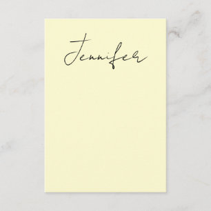 Crème kleur elegante moderne minimalistische effen informatiekaartje