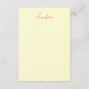 Crème kleur elegante moderne minimalistische effen informatiekaartje