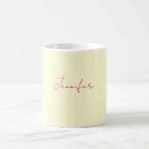 Crème kleur elegante moderne minimalistische gewon koffiemok