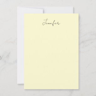 Crème kleur elegante moderne minimalistische gewon notitiekaartje