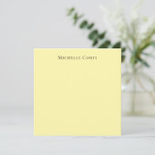 Crème Kleur Minimalistische Plain Elegant Flat Kaa (Staand voorkant)