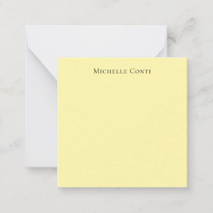 Crème Kleur Minimalistische Plain Elegant Modern Notitiekaartje