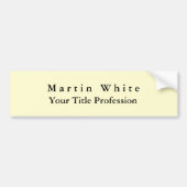 Crème Kleur Plain Elegant Professioneel Modern Bumpersticker (Voorkant)