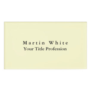 Crème Kleur Plain Elegant Professioneel Modern Naambadge