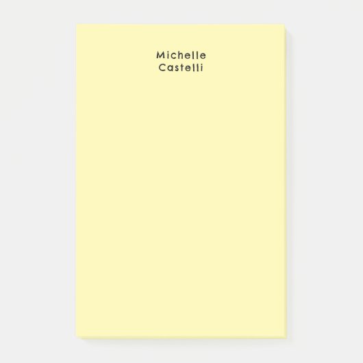 Crème Kleur Professionele Unieke Classic Jouw naam Post-it® Notes (Voorkant)