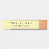 Crème Kleur Uniek Origineel Klassiek Professioneel Deurbordje (Voorkant)