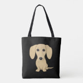 Crème Kortharige teckel Wiener Hondenliefhebber Draagtas (Achterkant)