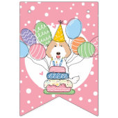 Crème Labradoodle Anniversaire Fête Drapeaux (Premier drapeau)