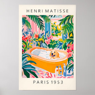 Crème Labrador Poster, Honden Kunstprint, Grappige Poster