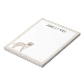 Crème Labrador Retriever Lab Hond met aangepaste n Notitieblok (Gedraaid)