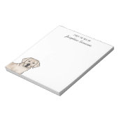 Crème Labrador Retriever Lab Hond met aangepaste n Notitieblok (Gedraaid)