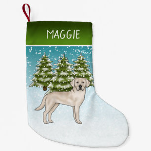 Crème Labradors Retriever Kerstmis en aangepaste n Kleine Kerstsok
