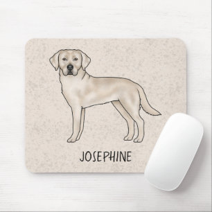 Crème Labradors Retriever Lab Hond Met Aangepaste Muismat