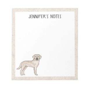 Crème Labradors Retriever Lab Hond Met Aangepaste  Notitieblok