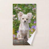 Crème lâche Chihuahua Dog Puppy Pet Photo (Serviette à main)