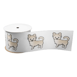 Crème Lange Jas Chihuahua Schattige Cartoon Hond Lint