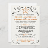 Crème légère Faire-part de mariage de style austra (Devant / Derrière)