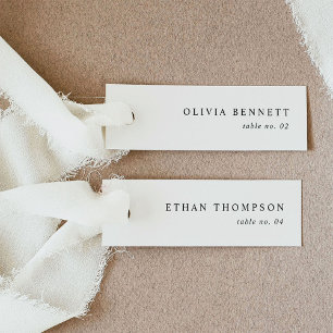 Crème légère minimaliste Nom du Mariage Cartes de
