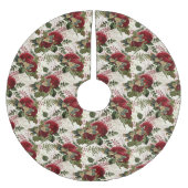 Crème Libellen en Rozen Kerstboom Rok (Voorkant)