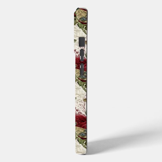 Crème Libellen en Rozen Monogram Case-Mate iPhone Case (Achterkant / Links)