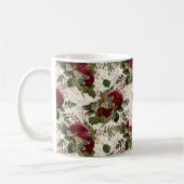 Crème Libellen en Rozen Monogram Koffiemok (Links)