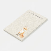 Crème Lief Zoete Sinaasappel Vos Post-it® Notes (Schuin)