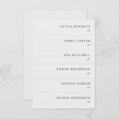 Crème Lumière Moderne Simple Mariage Nom Cartes de (Devant / Derrière)