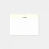 Crème Luxe Serif Persoonlijk Monogram Post-it® Notes (Voorkant)