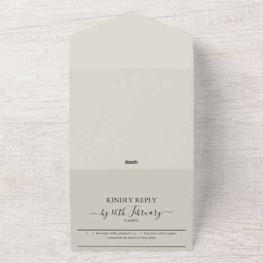 Crème mariage Tout en un invitation enregistrer la (Dehors)