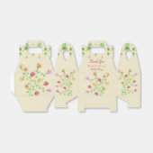 Crème met bloemen bedankdoosjes (Uitgevouwen)