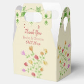 Crème met bloemen bedankdoosjes (Geopend)