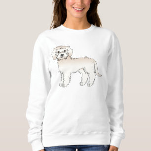 Crème Mini Goldendoodle Schattige Cartoon Hond Trui