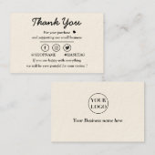 Crème moderne et Carte de visite or (Devant / Derrière)