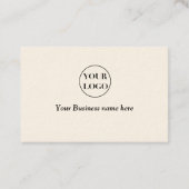 Crème moderne et Carte de visite or (Dos)