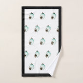 Crème nautique moderne Turquoise coque Salle de ba (Serviette à main)