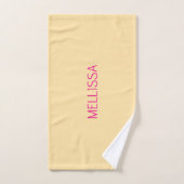 Crème nom personnalisé minimaliste  (Serviette à main)