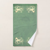 Crème octopus op zonsondergang - Bathroom Towel se Bad Handdoek (Handdoek)